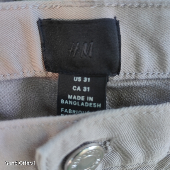 H&M Men’s Slim Fit Twill Pants 31 NWT - Picture 2 of 7